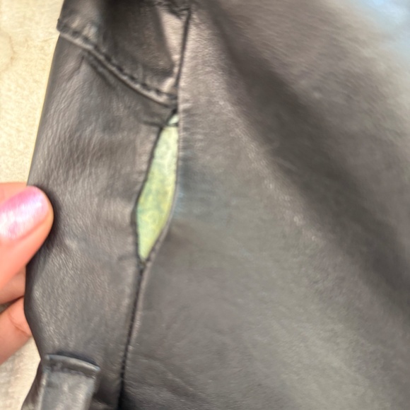 Wilsons Leather Black Coat with Fur Collar - Picture 9 of 9